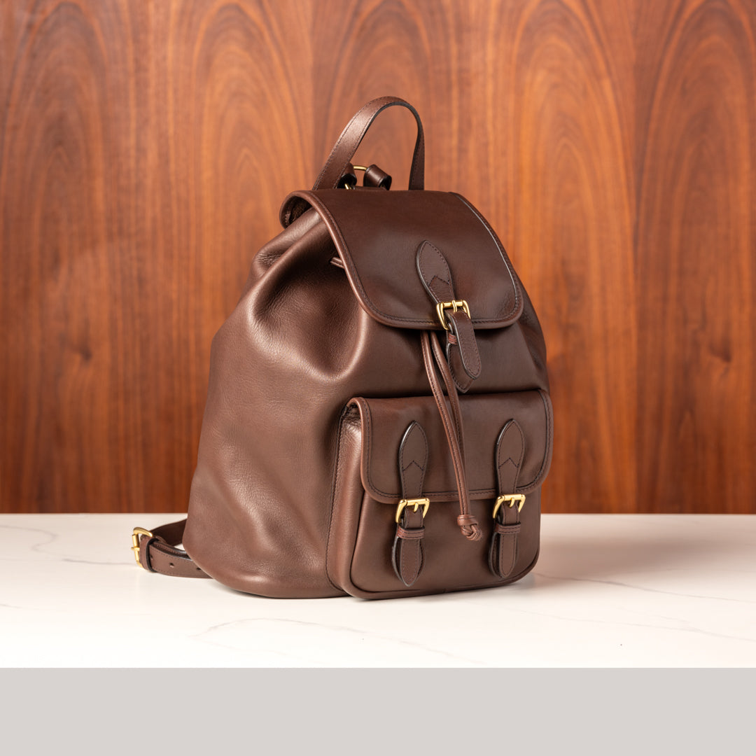 brian b atwood leather backpack Classic Backpack Chocolate