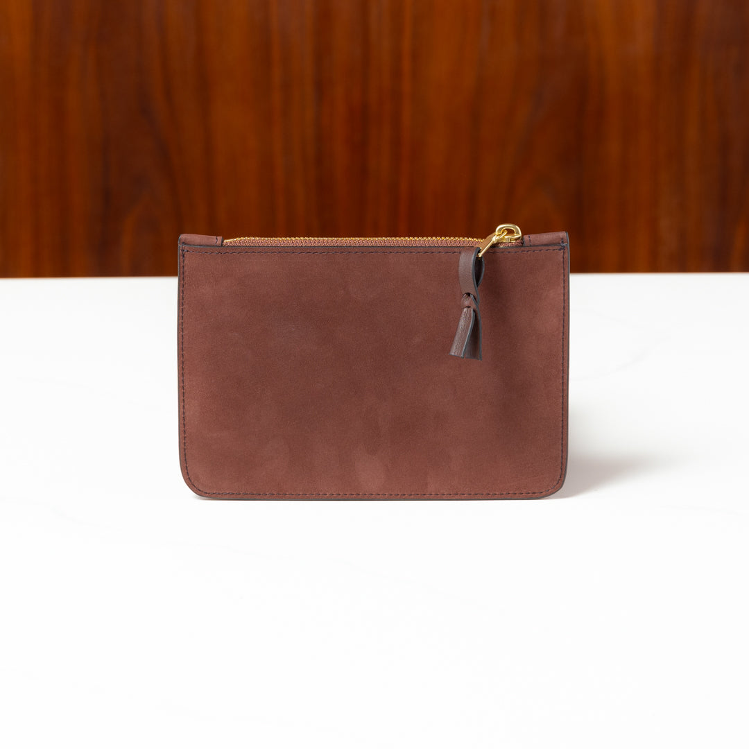 Suede Small Zipper Pouch