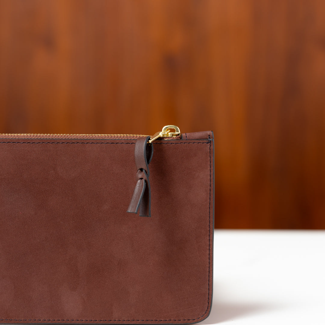 Suede Small Zipper Pouch